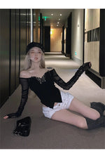 Dark Cottagecore Mesh Fairy Grunge Top cottagecoreclothes