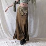 Goblincore Elven Stitch Panel Skirt