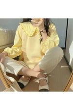 Single-Breasted Ruffles Shirt cottagecoreclothes