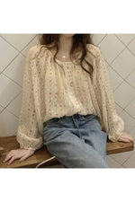 Cottagecore French Style Floral Casual Shirt cottagecoreclothes