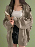Minimalist Slouchy Ribbed Cardigan cottagecoreclothes