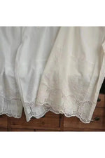 Fairycore Lace Hem Wide-Leg Pants cottagecoreclothes