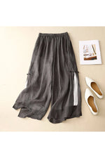 Mori Girl Wide-Leg Linen Pants cottagecoreclothes