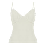 Fairycore White Lace Trim Cami Top
