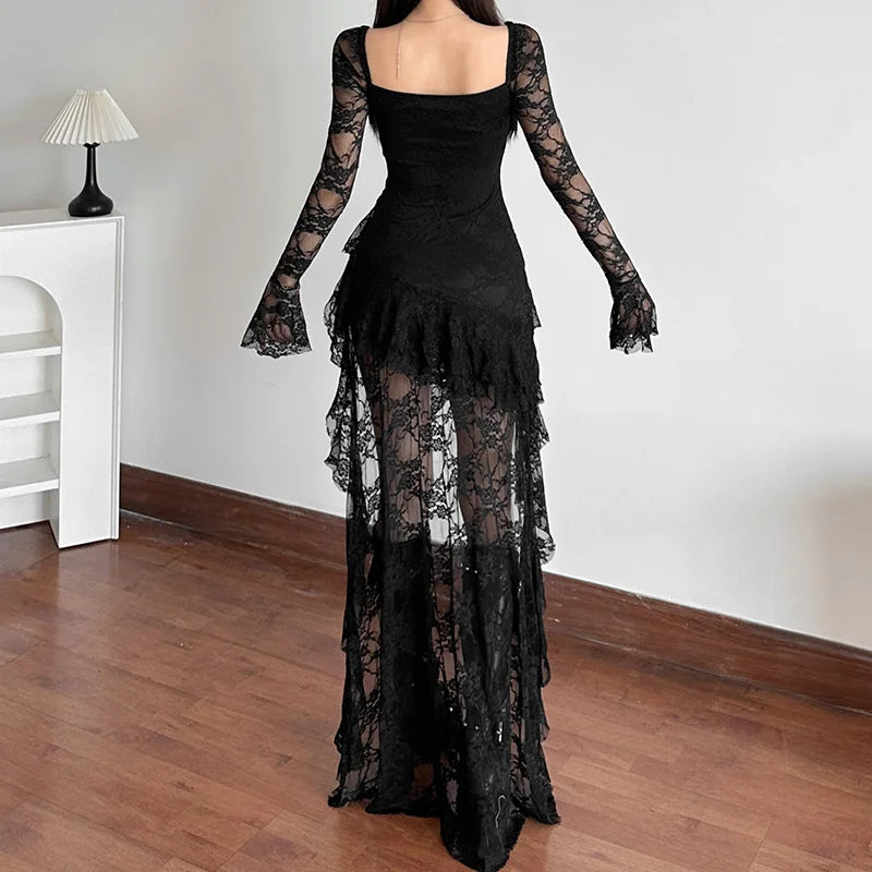 Fairycore Lace High-Low Dress
