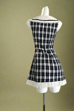 Vintage-Inspired Gingham Mini Dress cottagecoreclothes