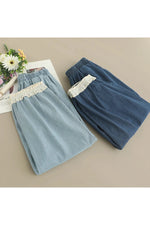 Preppy Style Denim Pants cottagecoreclothes