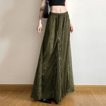 Fairycore Lace Panel Maxi Skirt