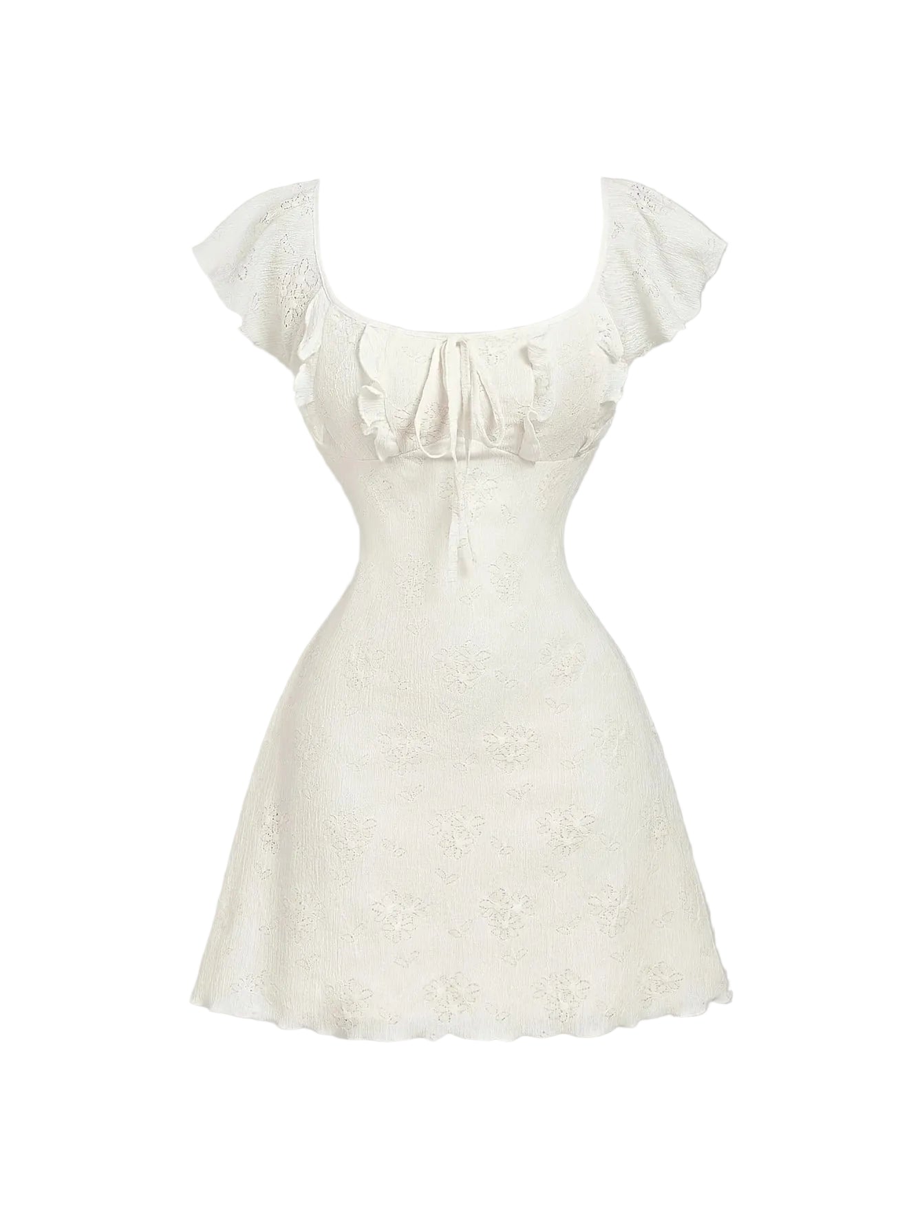 white cottagecore dress Floral Mini Wrap tape around the AQUACEL EXTRA Ag+ Hydrofiber maxi skirts Color:brown and white