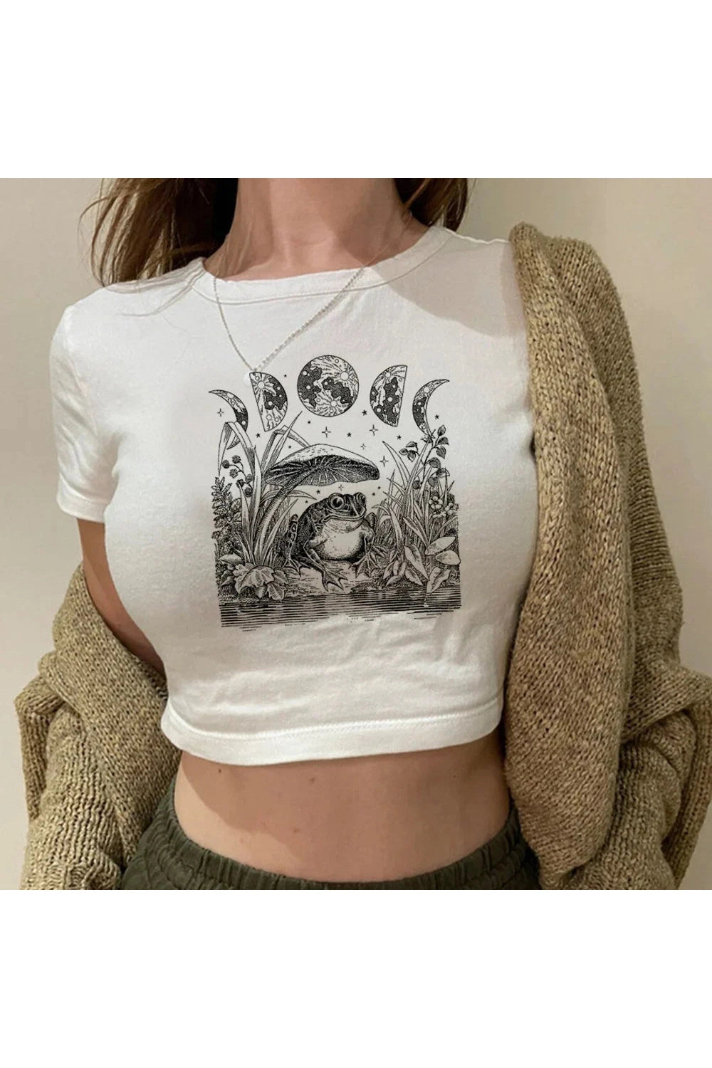 Fairycore Gothic Mushroom Crop Top cottagecoreclothes