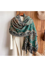 Vintage Paisley Patterned Poncho cottagecoreclothes