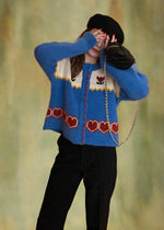 Lovecore Bloom Button-Up Fall Sweater cottagecoreclothes