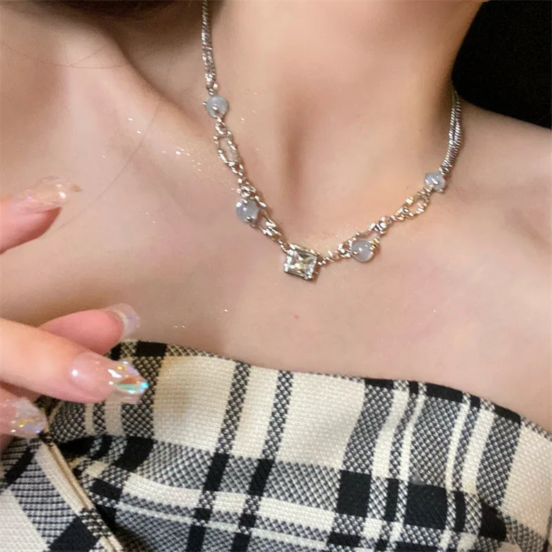 Celestial Starburst Silver Necklace cottagecoreclothes