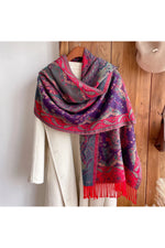 Vintage Paisley Patterned Poncho cottagecoreclothes