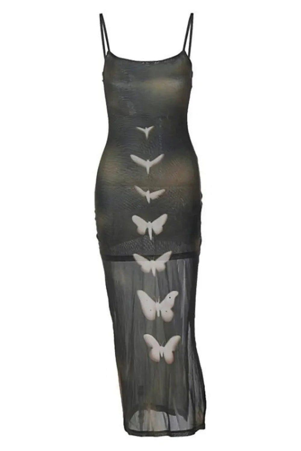 Butterfly Print Grunge Fairy Dress cottagecoreclothes