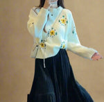 Daisy Daydream Knit Fall Sweater cottagecoreclothes