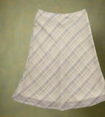 Vintage Plaid A-Line Midi Skirt cottagecoreclothes