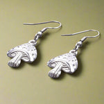 Goblincore Iridescent Mushroom Drop Earrings cottagecoreclothes