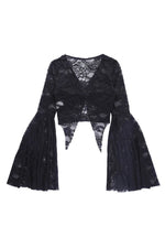 Dark Lace Gothic Crop Tee cottagecoreclothes