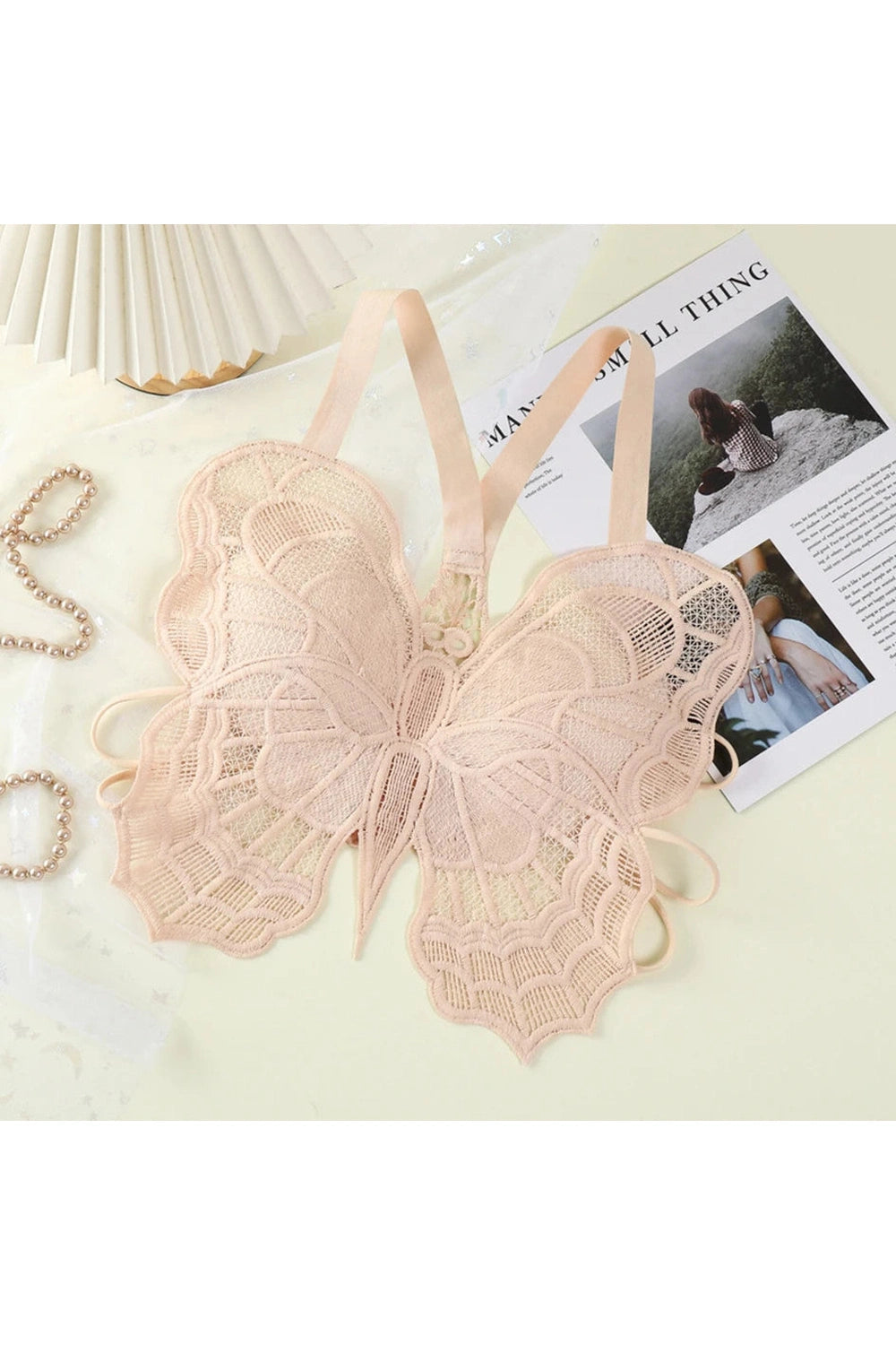 Dark Cottagecore Embroidered Butterfly Bralette cottagecoreclothes