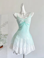 Seafoam Ruffle Angel Dress