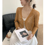 Mori Girl Diamond Knit Tie Cardigan