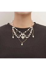 Pearls Heart Cross Necklace cottagecoreclothes