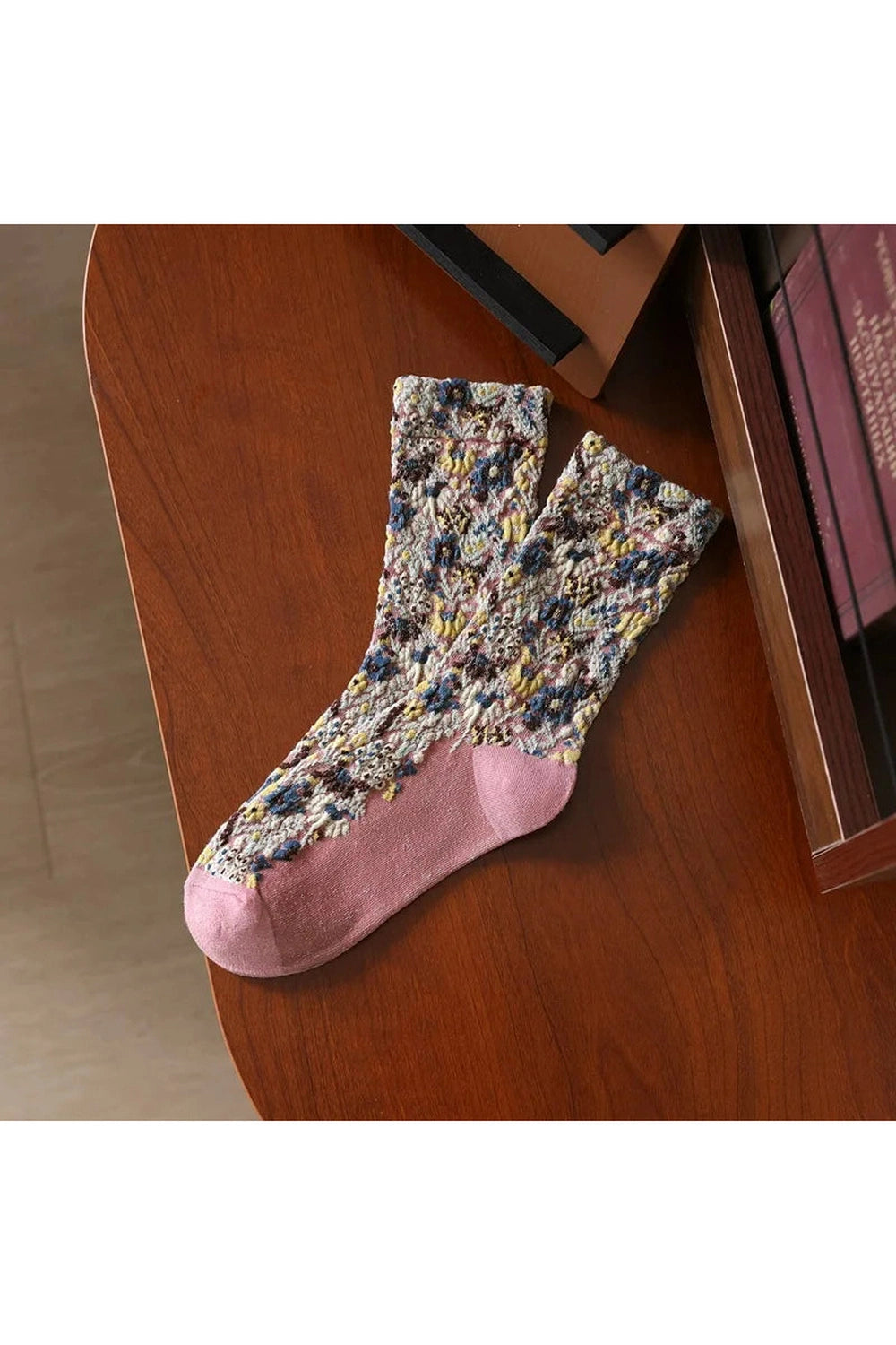 Vintage Embroidery Socks cottagecoreclothes