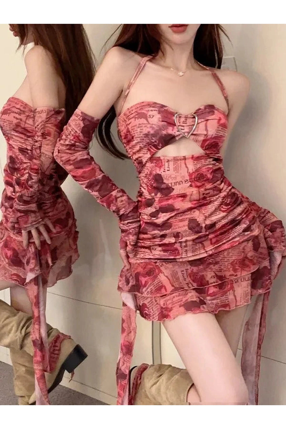 Fairycore Asymmetrical Layered Mini Dress cottagecoreclothes