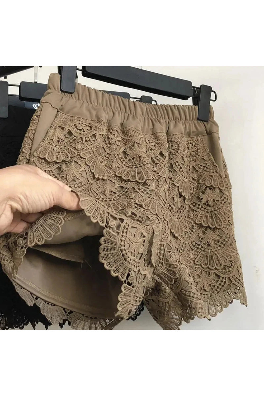 Dark Cottagecore Lace Overlay Shorts cottagecoreclothes