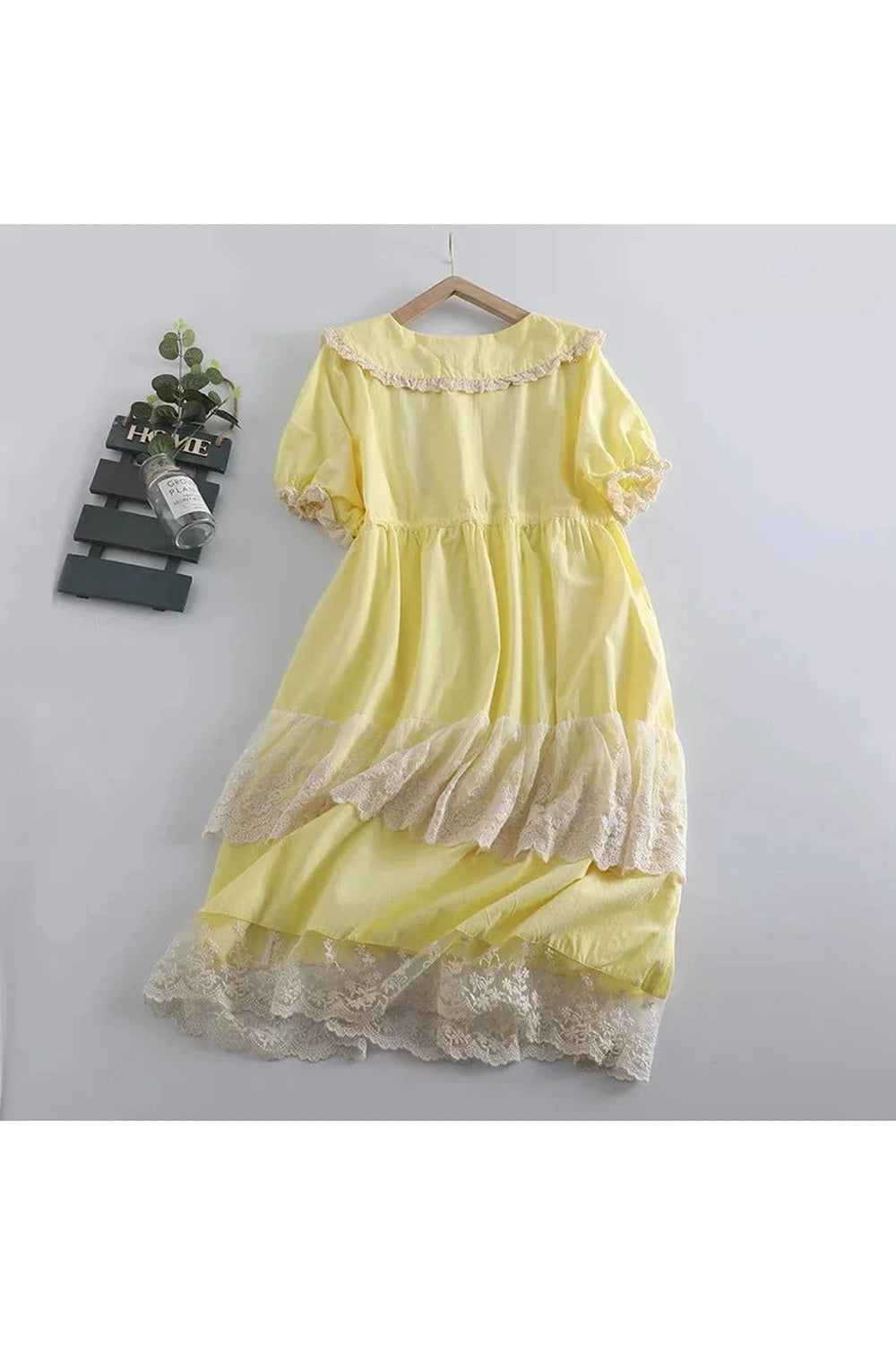 Vintage Ruffled Lace Dress cottagecoreclothes