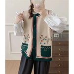 Mori Girl Forest Pocket Knit Vest