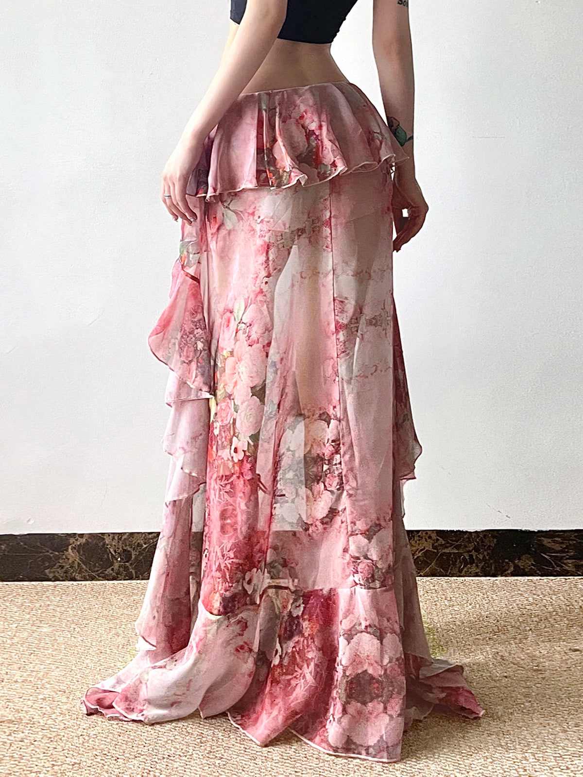 Floral High-Low Fairy Skirt cottagecoreclothes