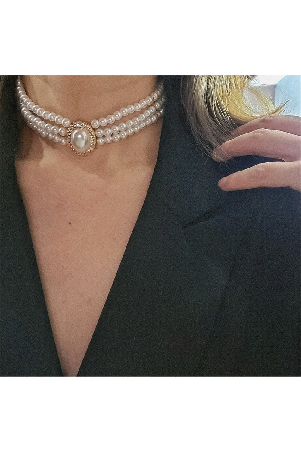 Fairy Three-layer Pearl Collar Choker cottagecoreclothes