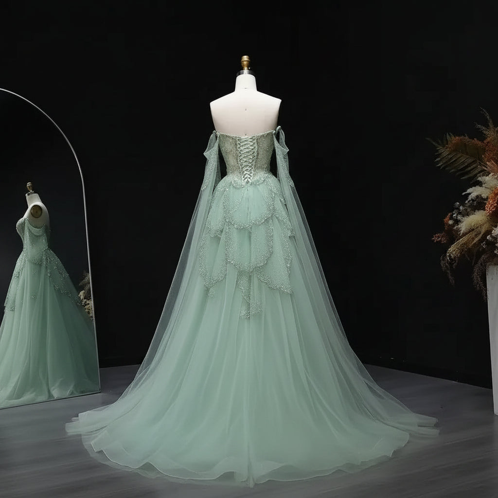 Ethereal Beaded Corset Dress