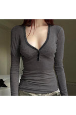 Mocha Muse Henley Top cottagecoreclothes