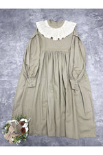 Mori Girl Ruffled Collar Long Sleeve Dress cottagecoreclothes
