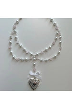 Rose Quartz Heart Necklace cottagecoreclothes