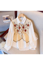 Embroidered Crochet Flower Vest cottagecoreclothes