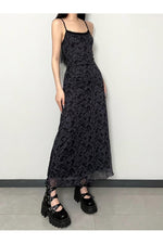 Dark Cottagecore Summer Retro Fairy Grunge Maxi Dress cottagecoreclothes