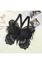 Dark Cottagecore Embroidered Butterfly Bralette cottagecoreclothes
