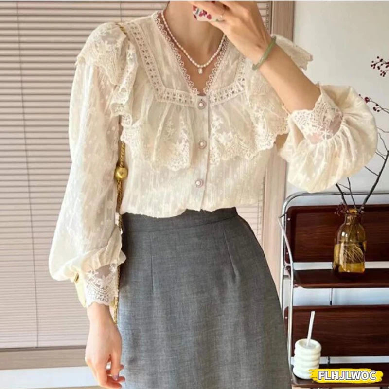Cottagecore Ruffle Blouse