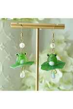 Goblincore Frog Drop Earrings cottagecoreclothes