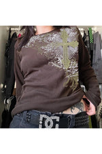 Vintage Graphic Long Sleeve T-shirt cottagecoreclothes