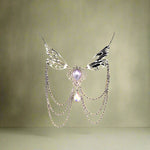 Fairycore Winged Crystal Pendant Necklace cottagecoreclothes