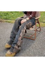 Butterfly Cut-Out Denim Jeans cottagecoreclothes