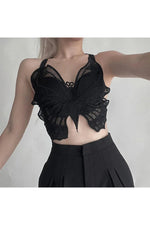 Dark Cottagecore Embroidered Butterfly Bralette cottagecoreclothes