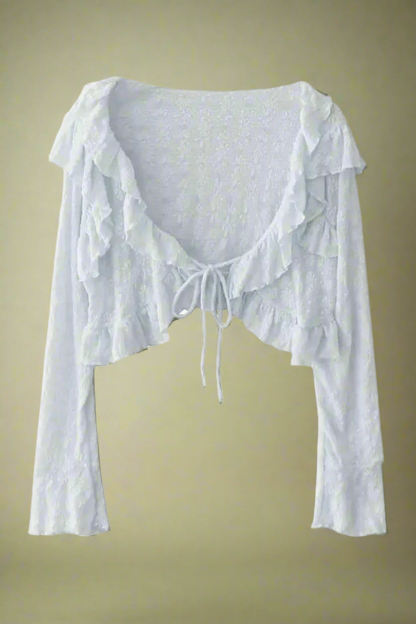 Fairycore Floral Bell Sleeve Top cottagecoreclothes