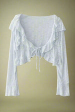 Fairycore Floral Bell Sleeve Top cottagecoreclothes