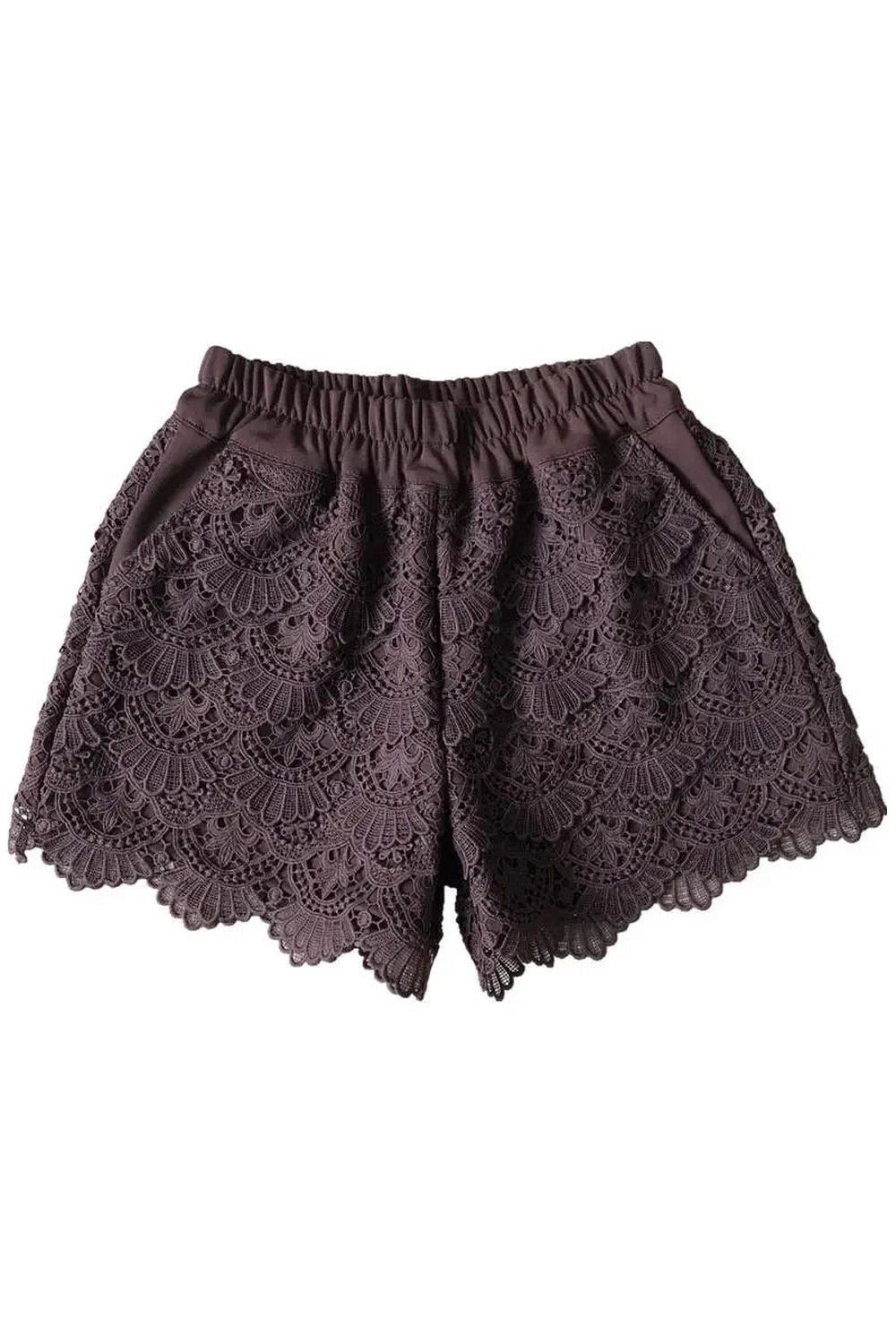 Dark Cottagecore Lace Overlay Shorts cottagecoreclothes